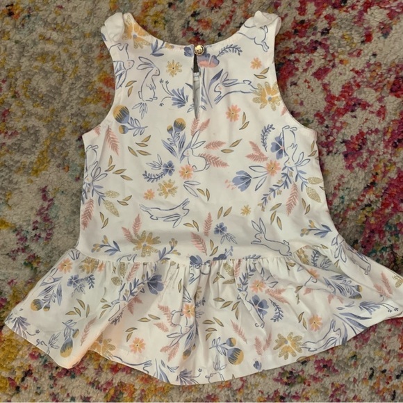 👗Savannah 24 months Dress with bunnies, gold accents, EUC - Picture 4 of 6